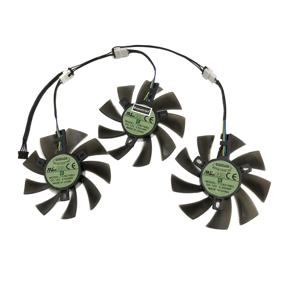3 buah/Set DIY Fan, pendingin  - Rx 5700 Xt 8Gb Video Card ulasan dan harga