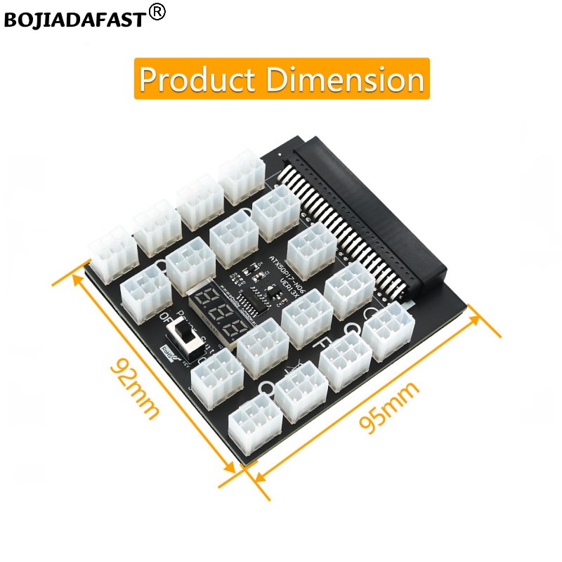17 Port PCI-E 6Pin Konektor Se - 2400W Server Psu Breakout Board ulasan dan harga